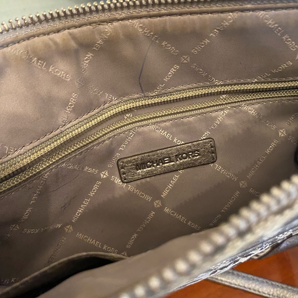 Michael Kors small, part canvas and leather crossbody